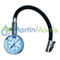 Manómetro Presión para Neumáticos con manguera de 60 100 o 150 Lbrs